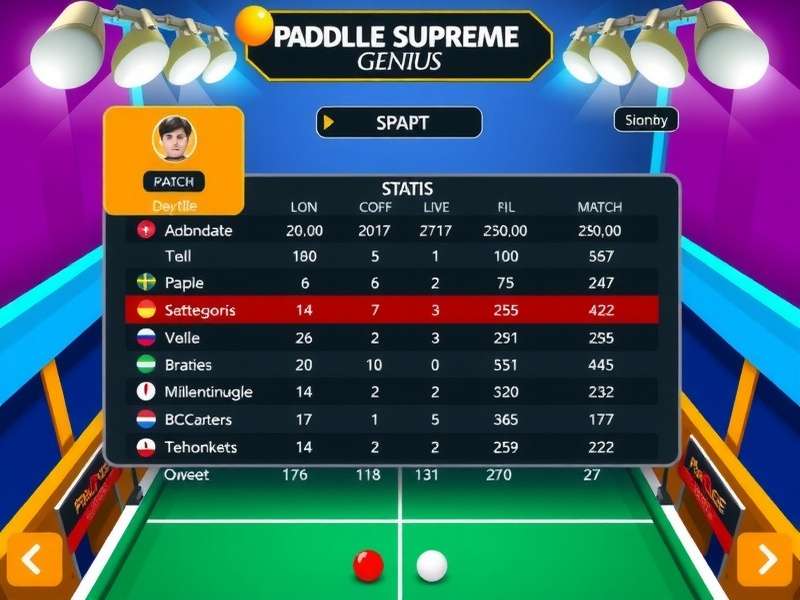 Paddle Supreme Genius gameplay screenshot showing competitive match